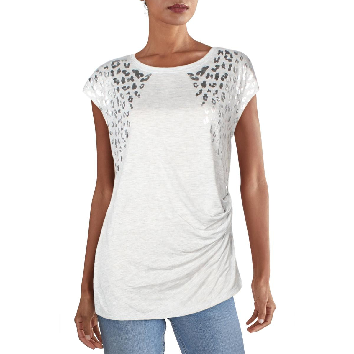 Womens Foil Animal Print Graphic T-Shirt