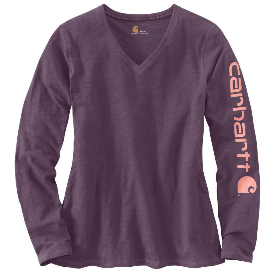 Carhartt Women’s Vintage Violet Long Sleeve Logo T-Shirt