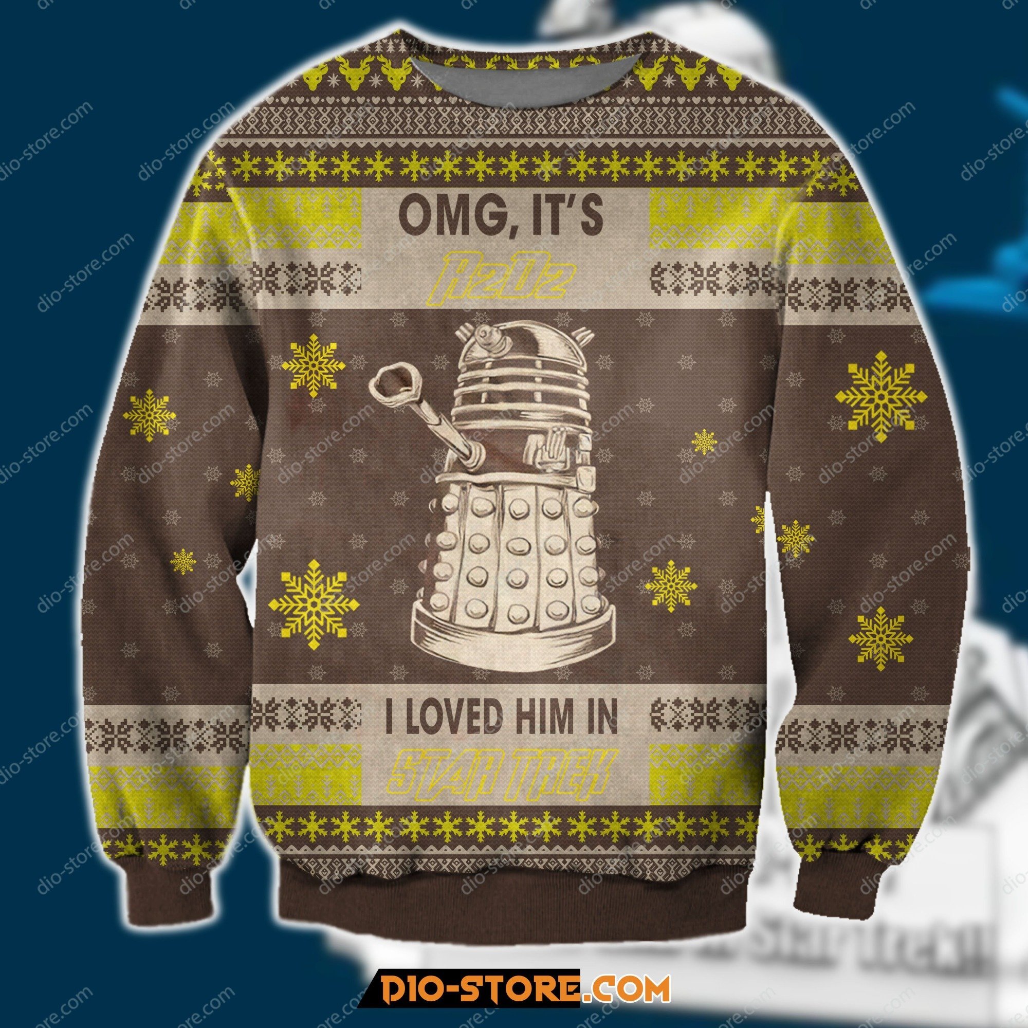 3D All Over Print Omg Its R2D2 I Loved Him In Star Trek Ugly Christmas Sweater Hoodie All Over Printed Cint10246