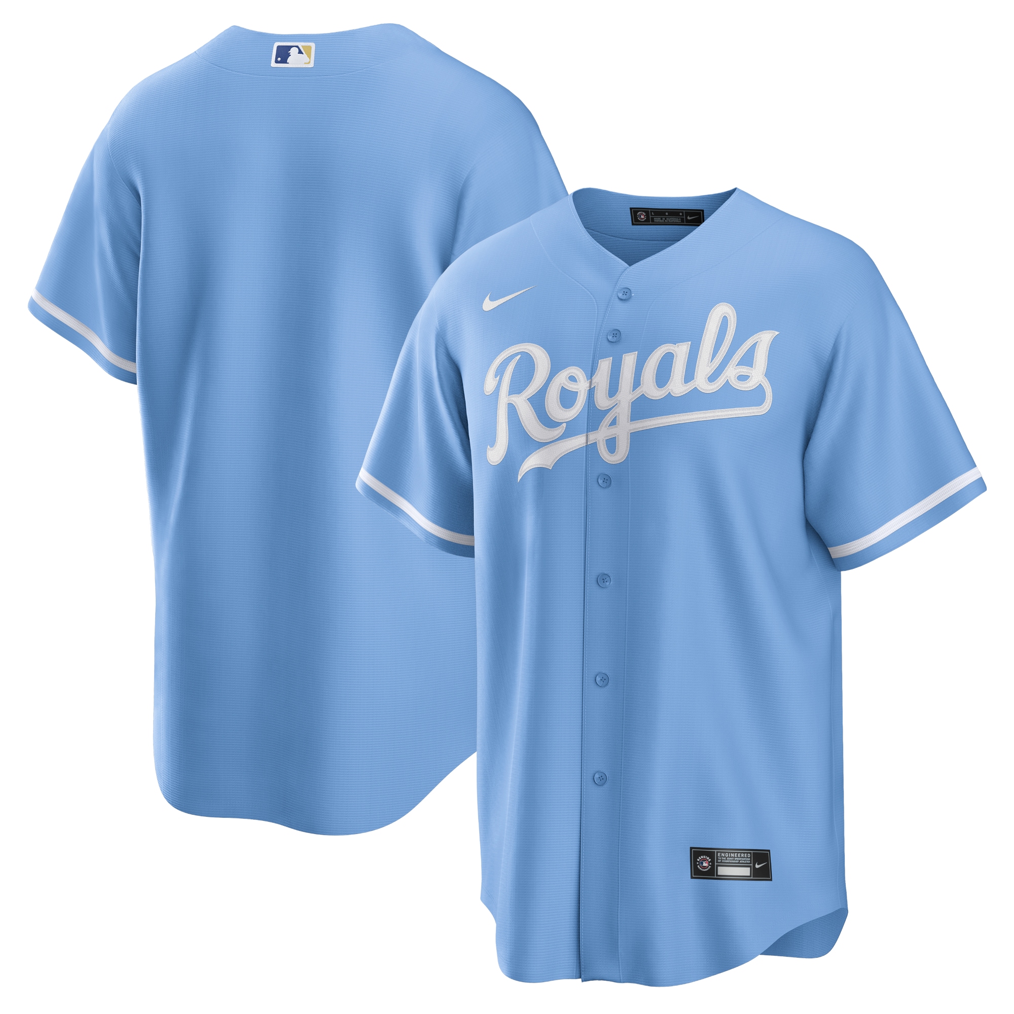 Men’s Kansas City Royals Light Blue Alternate Replica Team Logo Jersey