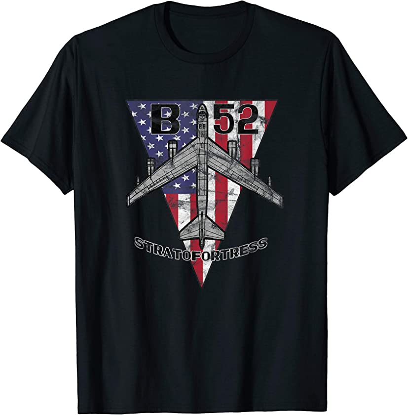 B-52 Stratofortress Airplane Patriotic Airplane Vintage T-Shirt