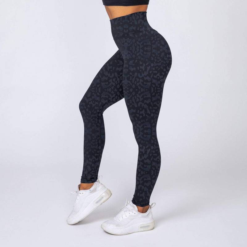 V2 Butter Leggings – Black Grey Leopard