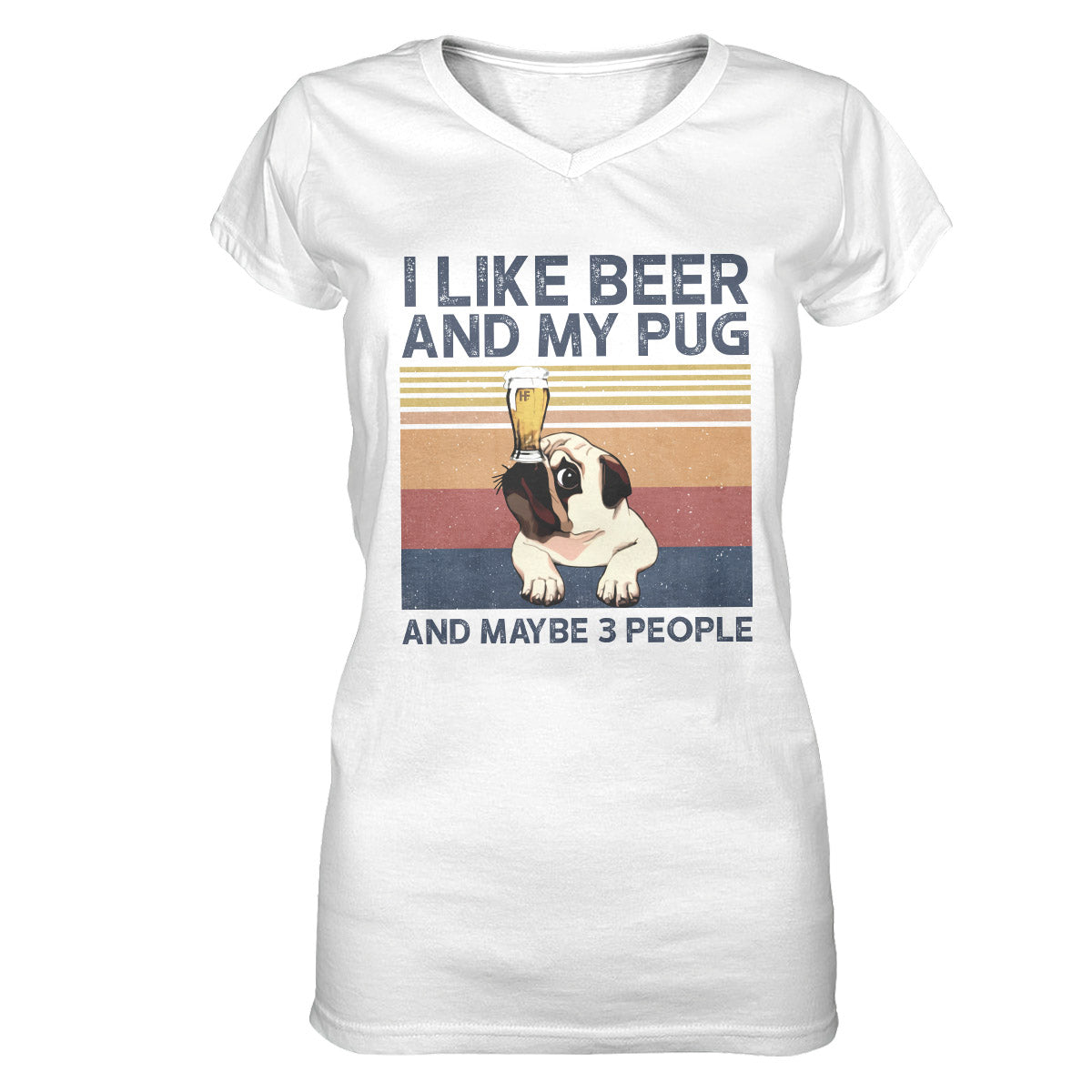 Pug Lovers Shirt 11 Ez01 1009 Women V-Neck T-Shirt