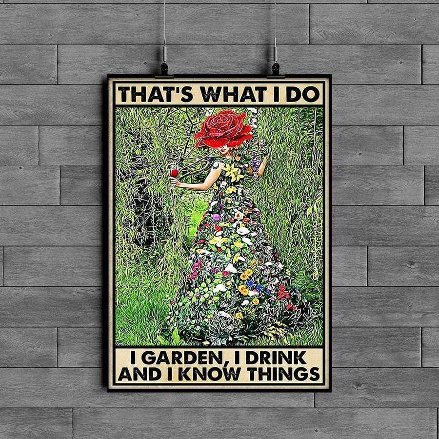 I Garden I Drink And I Know Things Flower Girl Canvas Prints