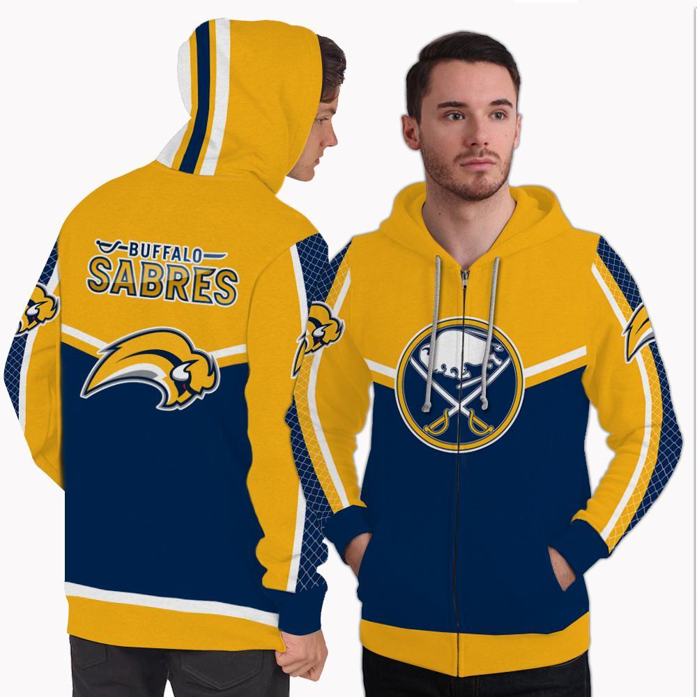 Strong Gorgeous Fitting Buffalo Sabres Zip Hoodie