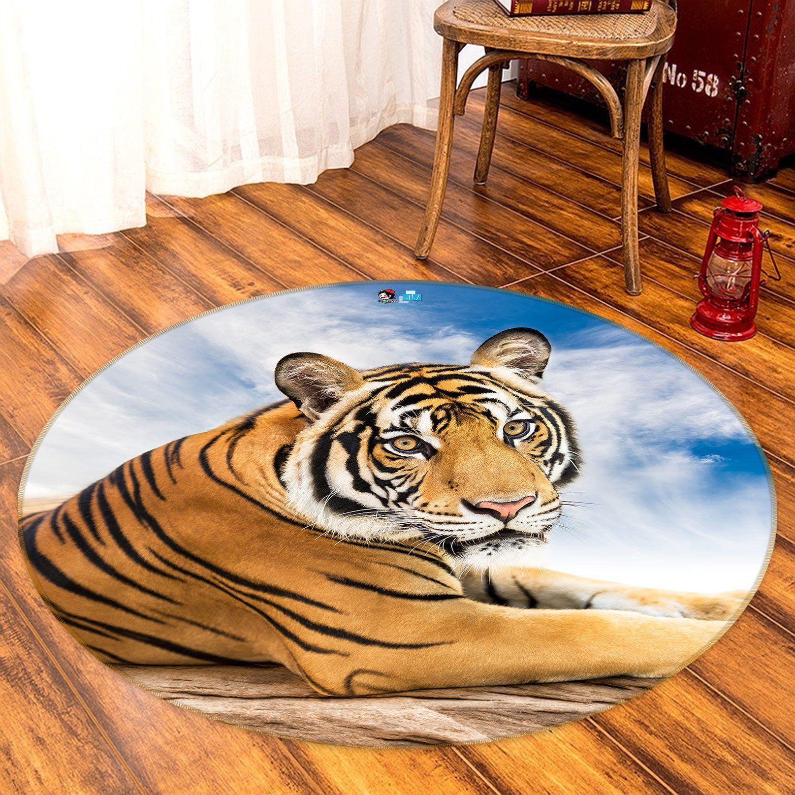 3D Tiger 81179 Round Rug – Round Carpet Home Decor