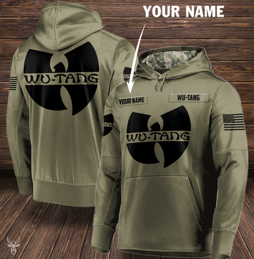 Personalized Wu-Tang Clan Pullover Hoodie, Custom Wu-Tang Army Hoodie, Rock Band Camo Hoodie, Music Hoodie, Unisex Hoodie