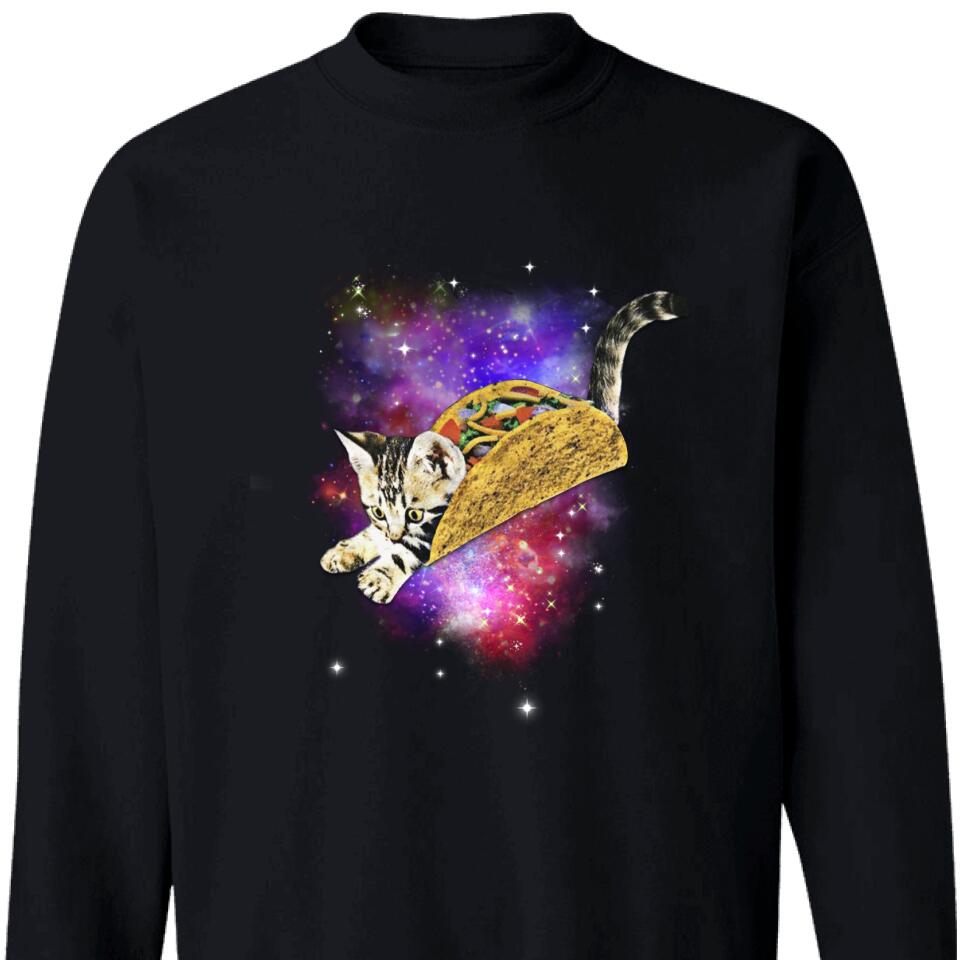 Crazy Space Tacocat Funny Galaxy Gift Sweatshirt For Cat Lover – Trending Personalized