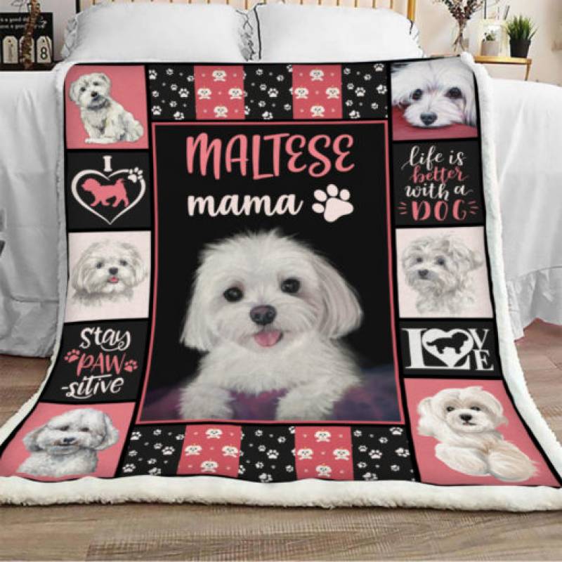 Maltese Dog Sherpa Blanket JR0901 90O35