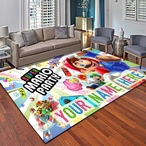 Nintendo Game Personalized Area Rug, Living Room Carpet – Customized Floor Decor