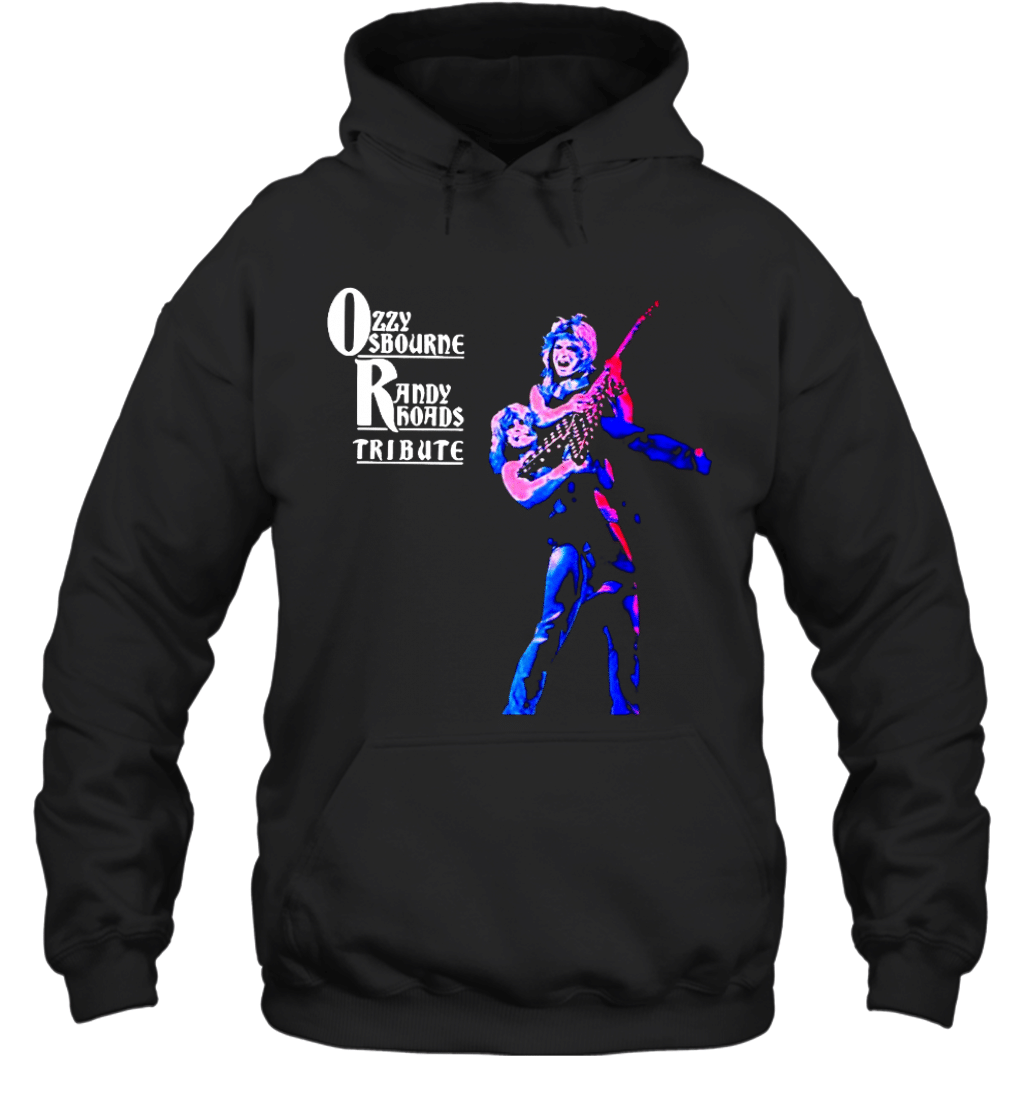 Rantop Randy Rhoads With Ozzy Osbourne Mens Black Hoodie