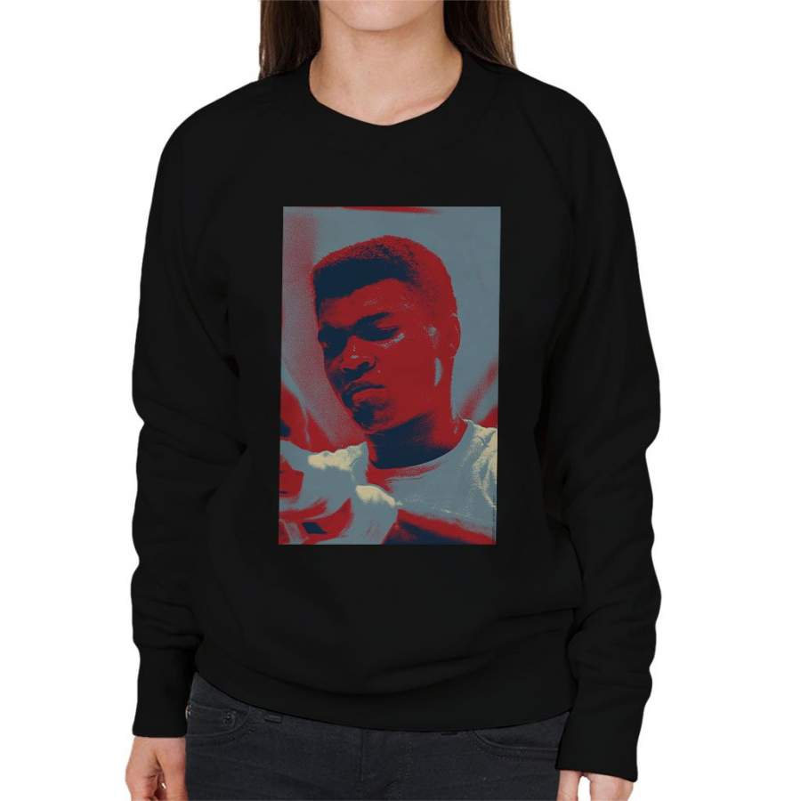 Muhammad Ali Cassius Clay Training Session 1966 Poster Style Women’s Sweatshirt