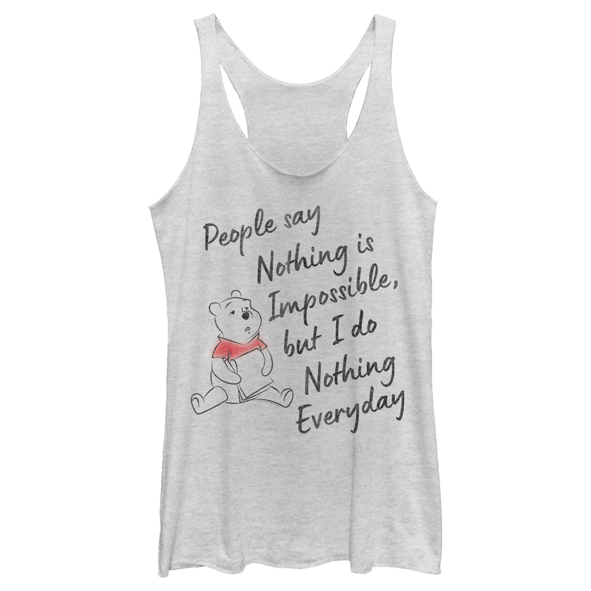 Women’S Winnie The Pooh I Do Nothing Everyday Racerback Tank Top