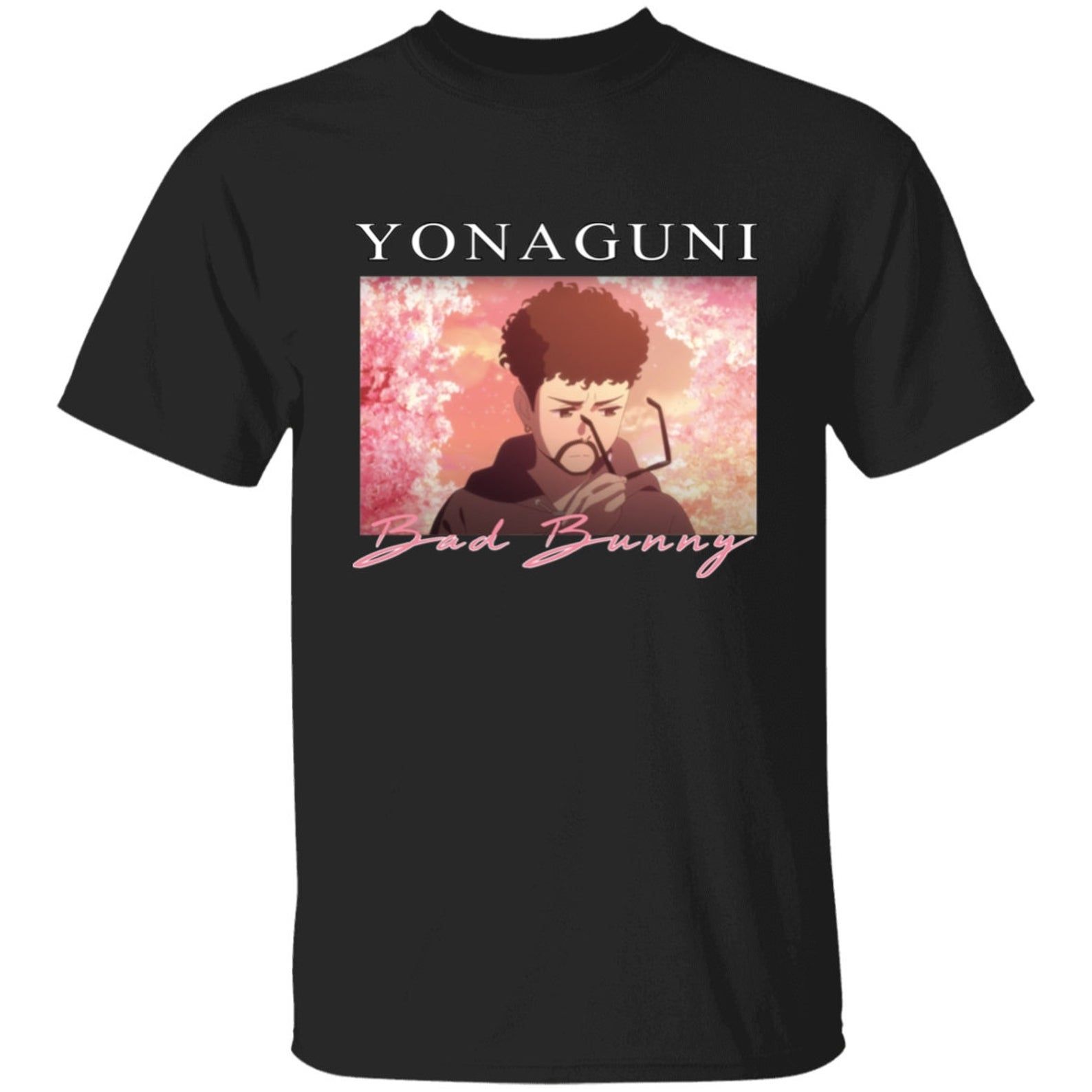 Bad Bunny Yonaguni Anime Unisex T-Shirt Bad Bunny Yonaguni Song Shirt Bad Bunny Yonaguni T Shirt Bad Bunny Amine Shirt Funny Bad Bunny