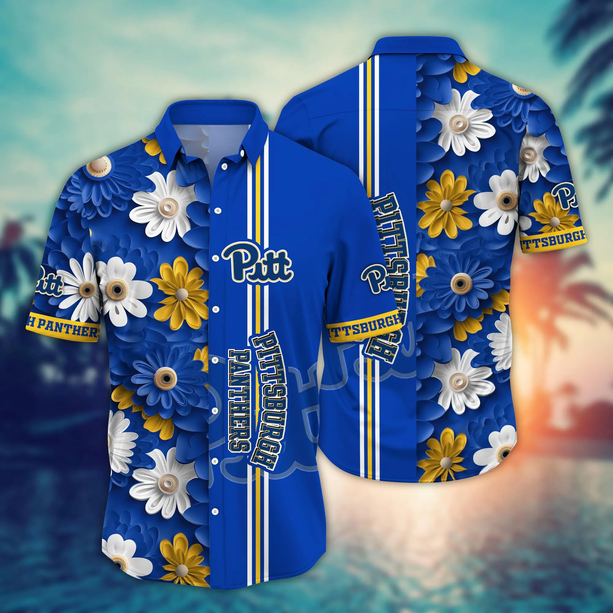 Pittsburgh Panthers NCCA Hawaiian Shirt Vacation Spots Aloha Shirt