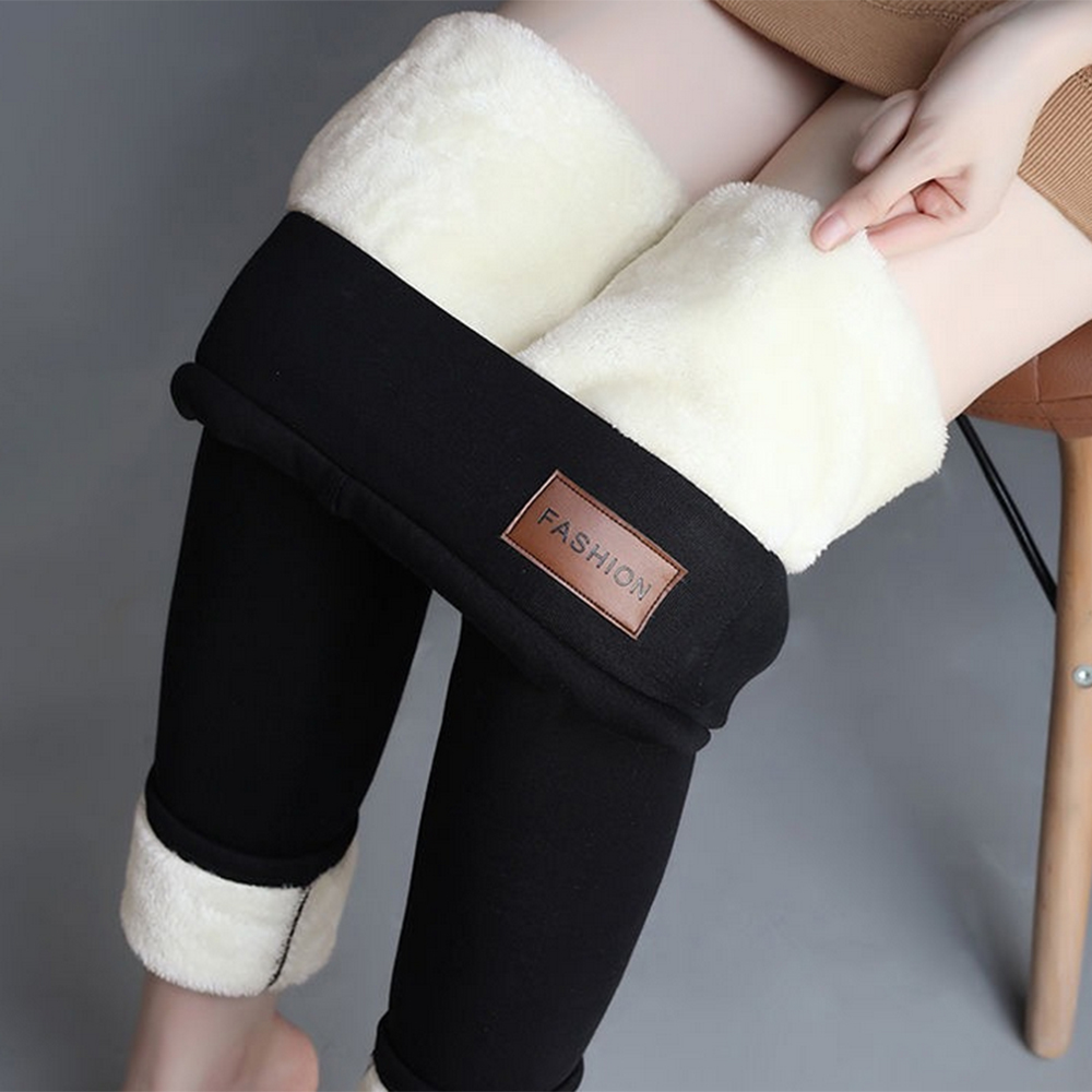 Women Winter Lamb Fur Cashmere Slim Pants Women Casual Warm Pants Harem Pants Lined Fleece Autumn Sweatpants alx