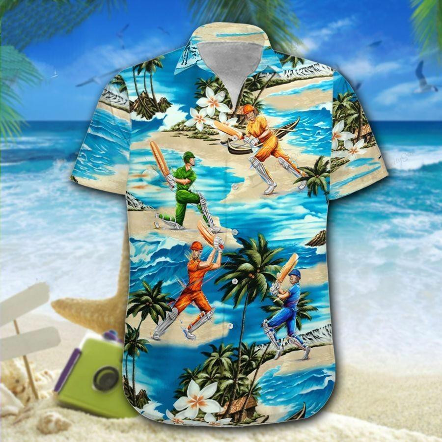 Hawaii Aloha Shirts Cricket Play On The Beach Ha82238