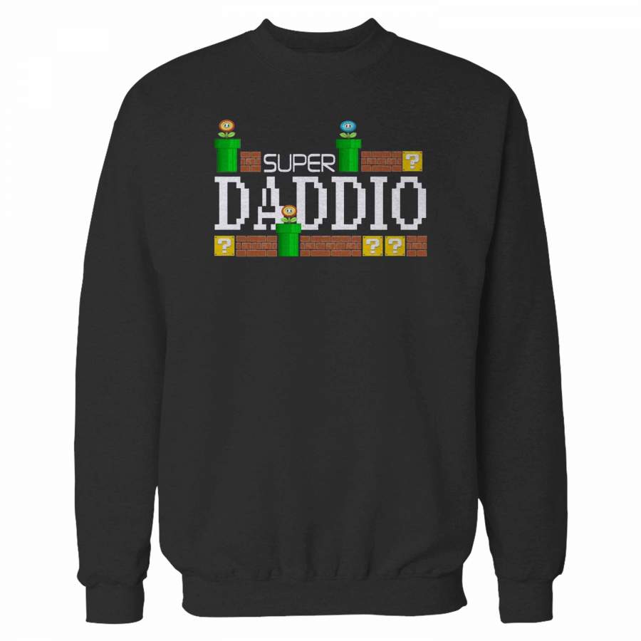 Super Daddio Dad Super Mario Bros Inspired Sweatshirt