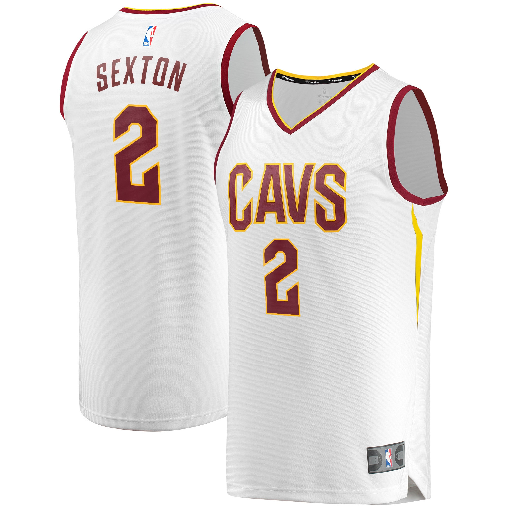 Collin Sexton Cleveland Cavaliers Fanatics Branded Fast Break Replica Player Jersey – White – Association Edition NBA