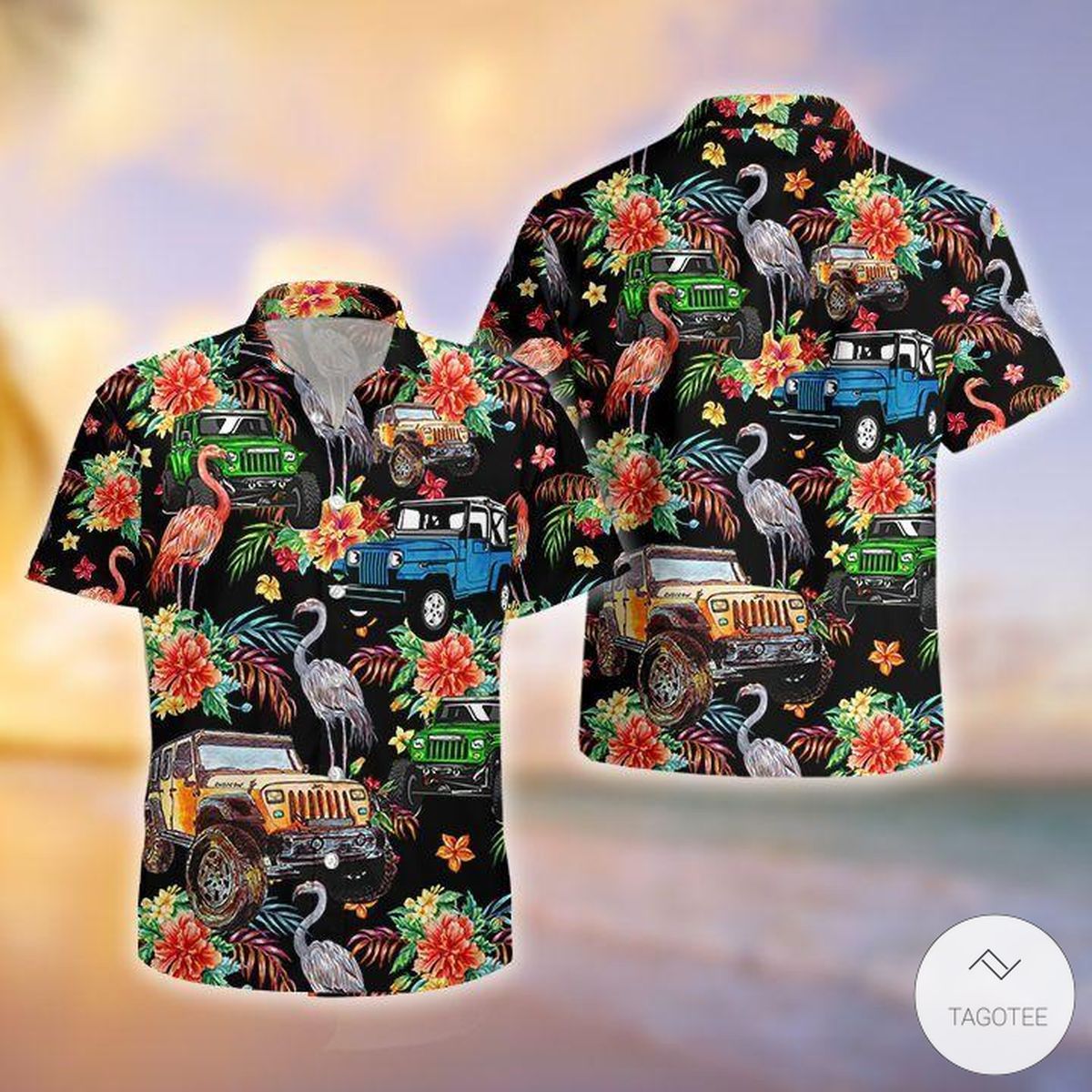 Jeeps And Flamingo Hawaii Shirt Unisex Adult Ha13205