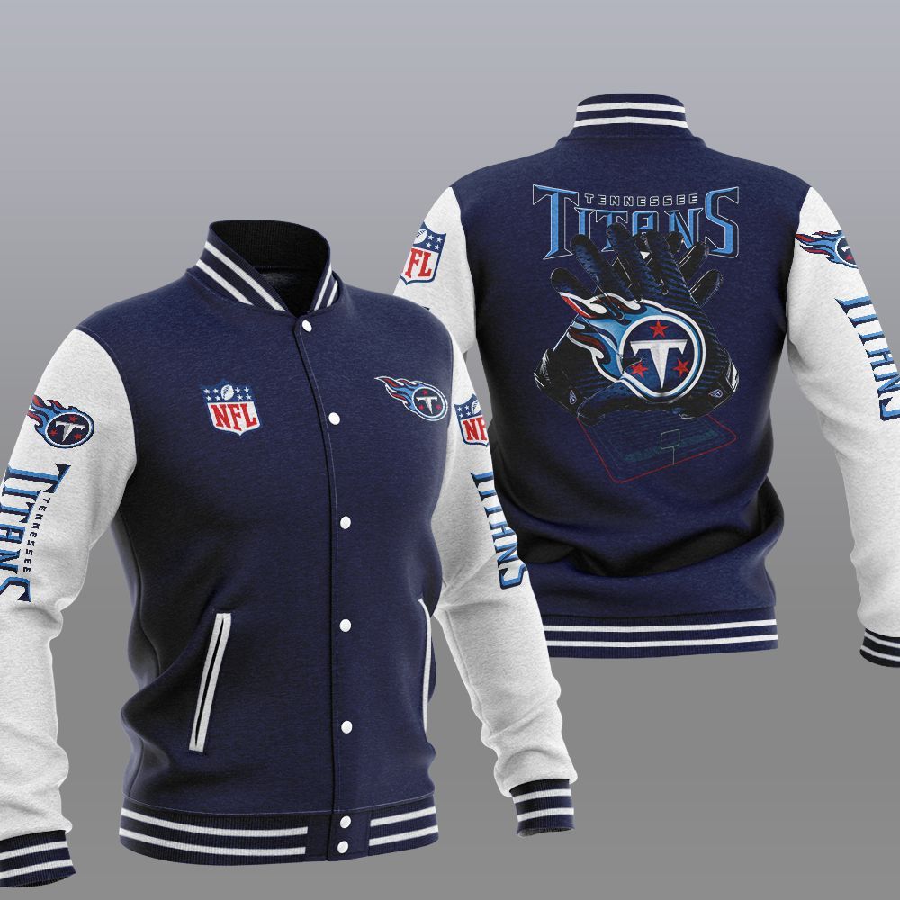 Tennessee Titans Navy Blue Baseball Jacket