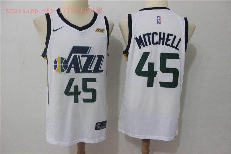 Utah Jazz Donovan Mitchell #45 2020 NBA New Arrival White Jersey