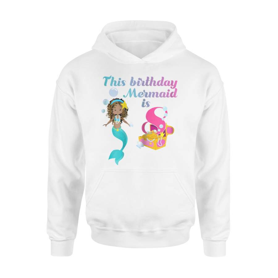 African American Mermaid For 8 Year Old Birthday Party Gift For BirthdayHoodie