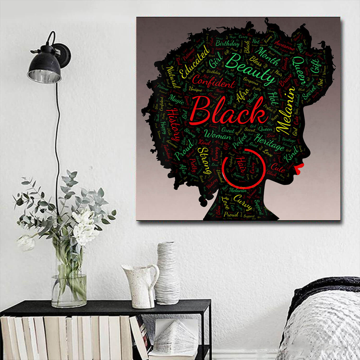 African American Canvas Art Black Girl Magic History Month African Heritage African Living Room Decor WBG4400