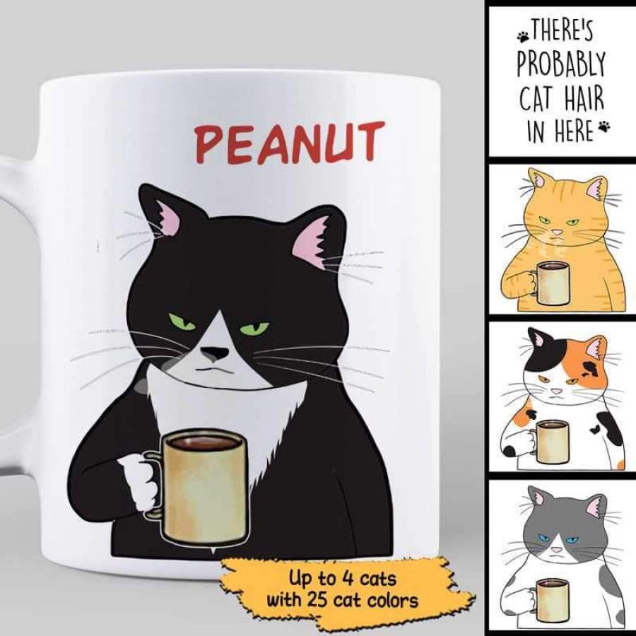 Cat Hair In Here Grumpy Cat Personalized AOP Coffee Mug