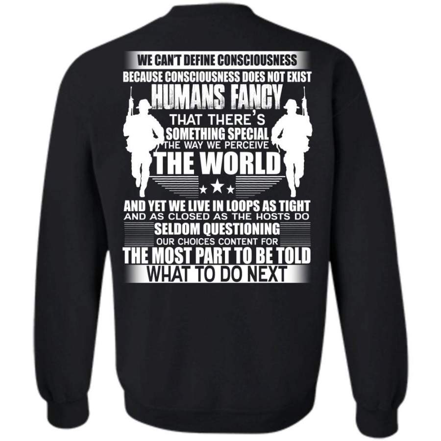 We Can’t Define Consciousness T Shirt, I Love Veteran Sweatshirt