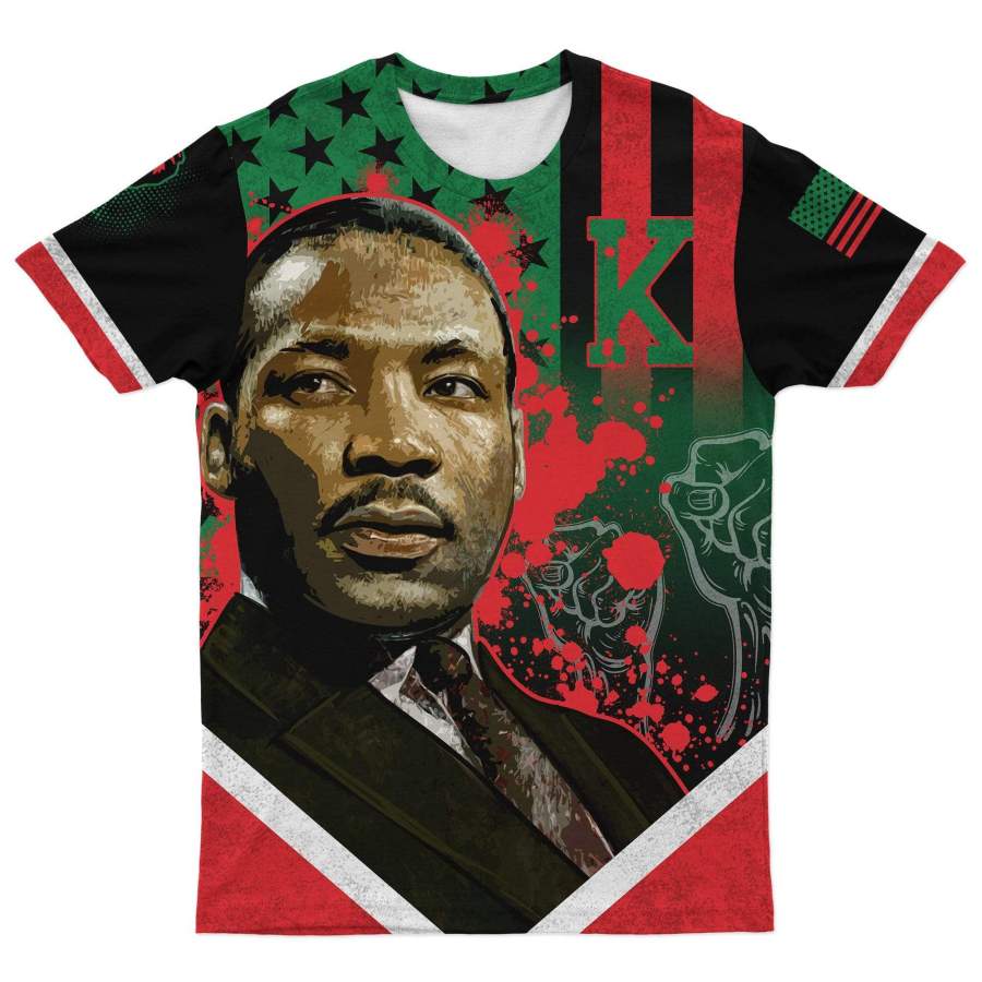 African American Flag Martin Luther King T-shirt