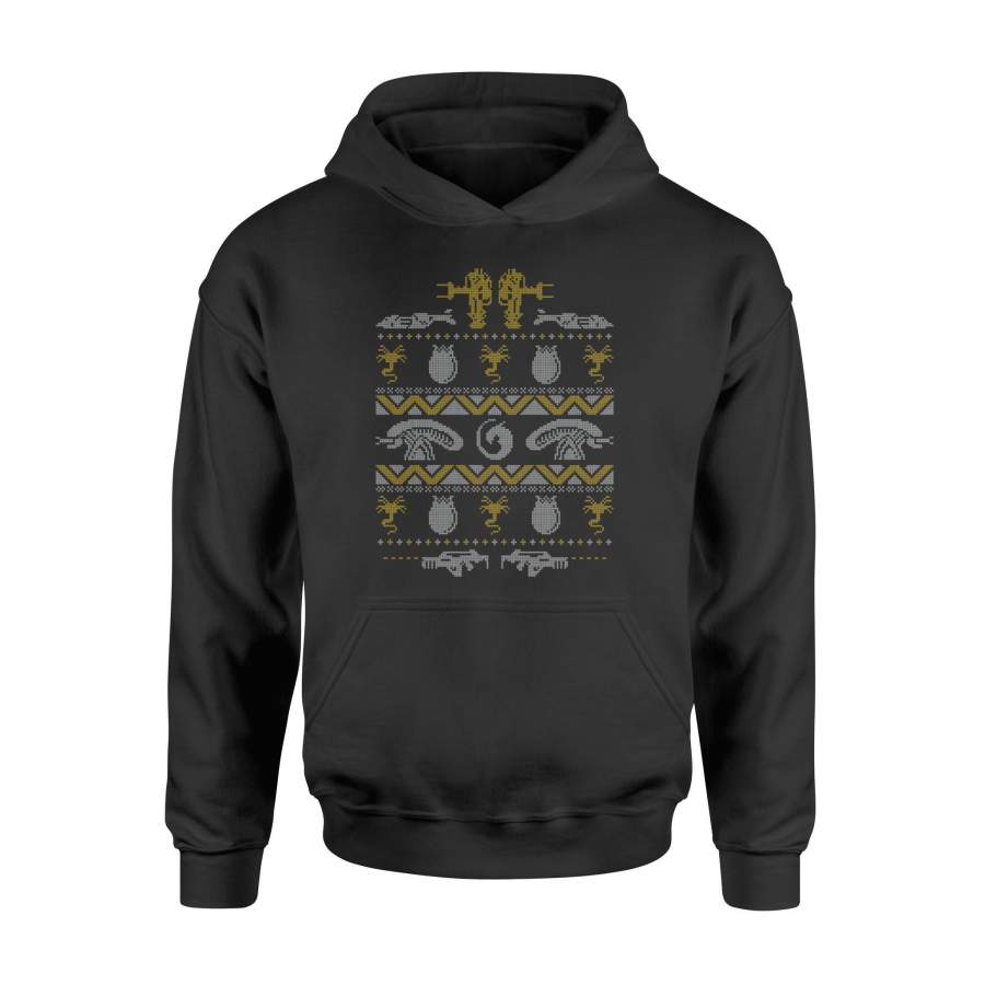 Bug Hunt Christmas Ugly Sweater Long Sleeve Hoodie