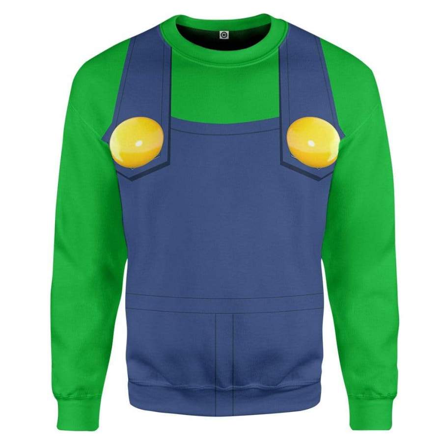 Gearhuman 3D Luigi Custom Sweatshirt Apparel