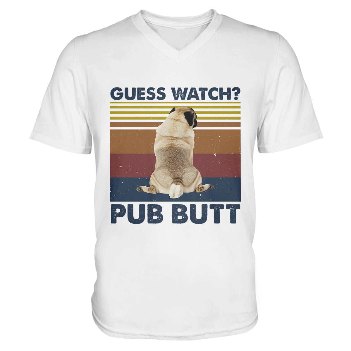 Pug Lovers Shirt 03 Ez01 1009 Men V-Neck T-Shirt