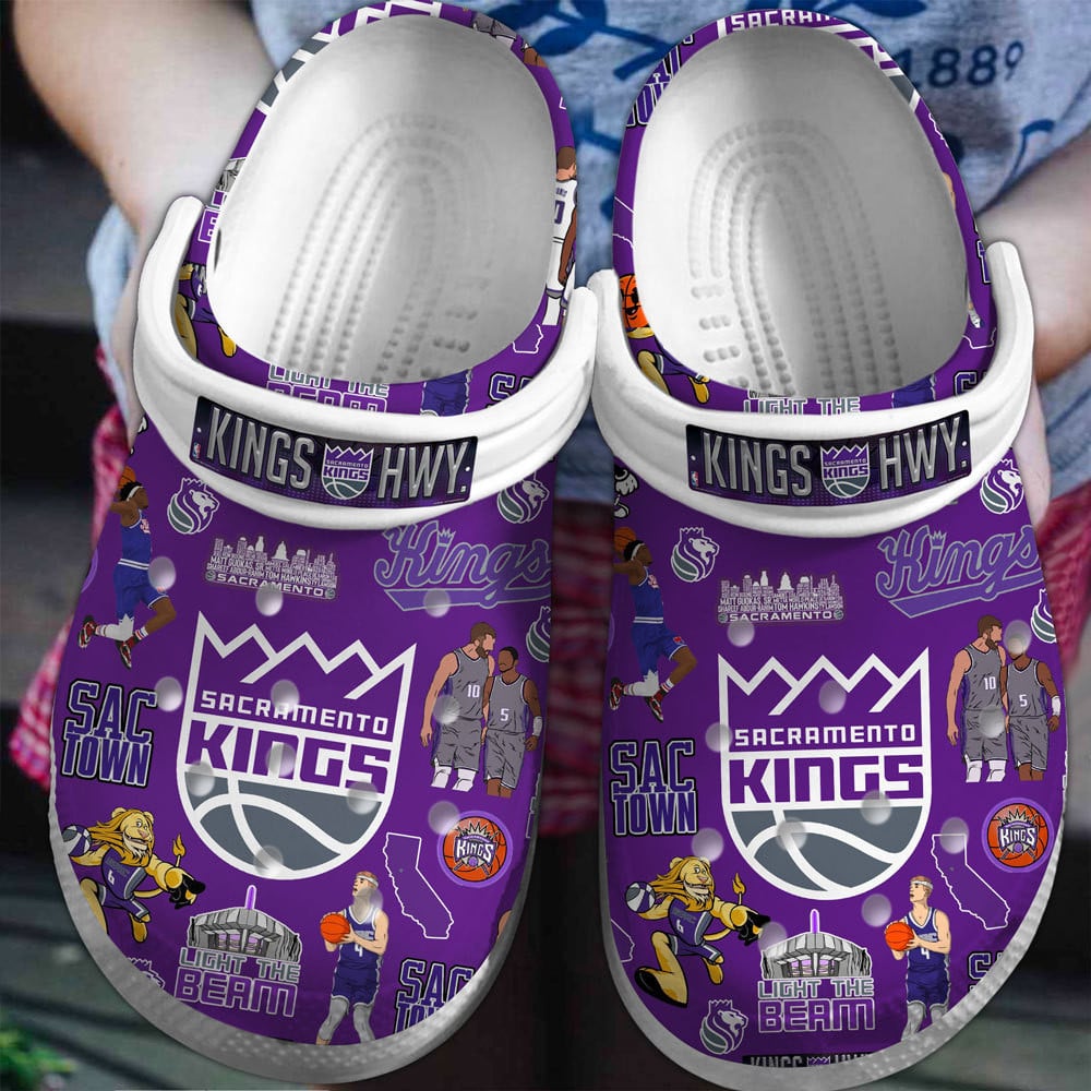 Sacramento Kings Basketball team NBA Sport Crocss Clogs Crocband Shoes Comfortable For Men Women and Kids