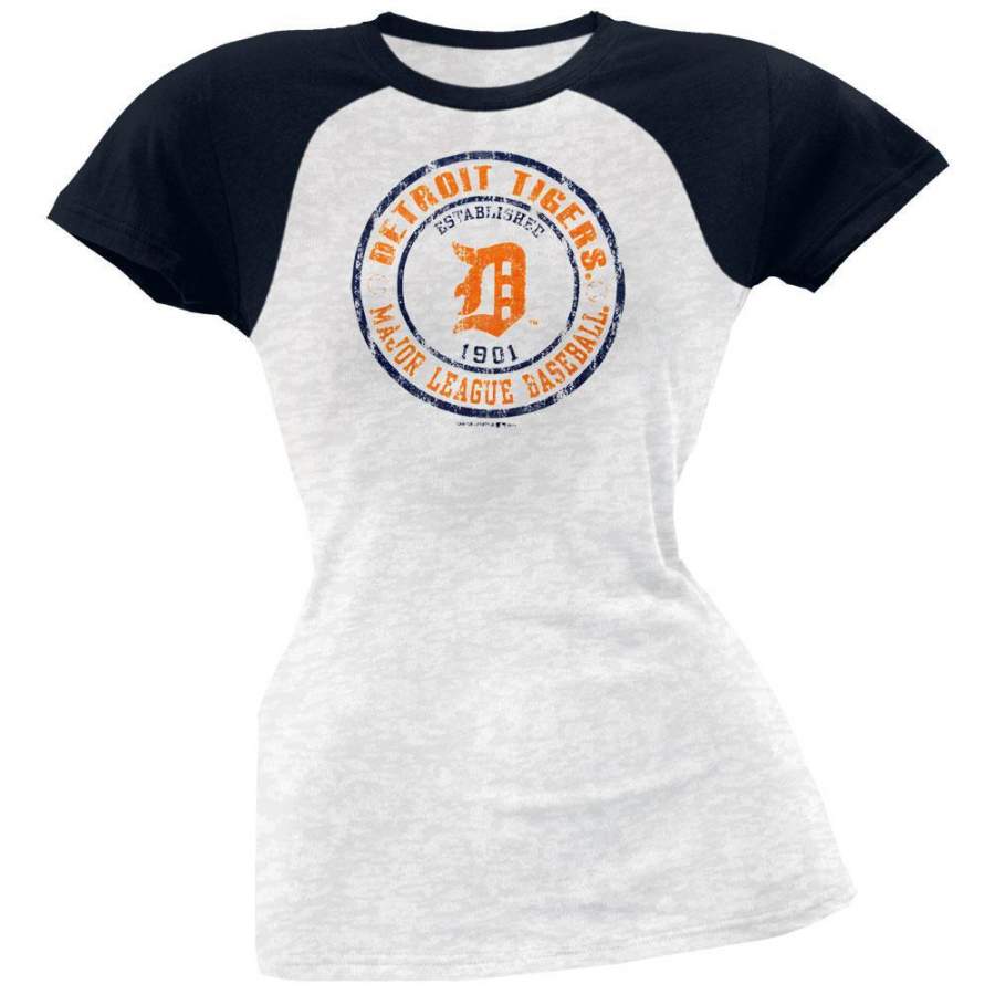 Detroit Tigers – Juniors Raglan Burnout T-Shirt