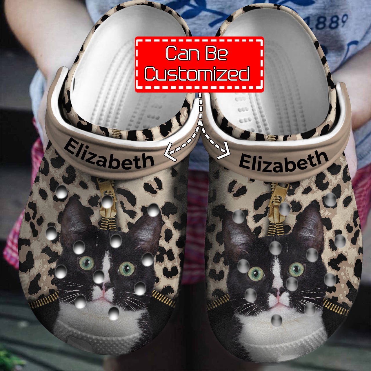 Cat Crocs – Cat Lovers Personalized Clogs Shoes With Leopard Pattern