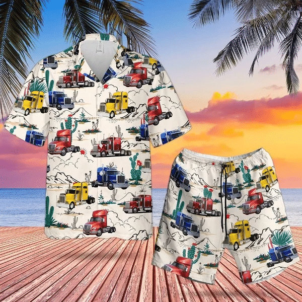 Trailer Truck Hawaii Shirt Set Unisex Ha71326