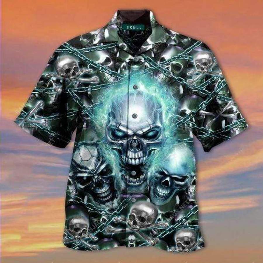 Hawaii Aloha Shirts Screaming Skull Ha35871