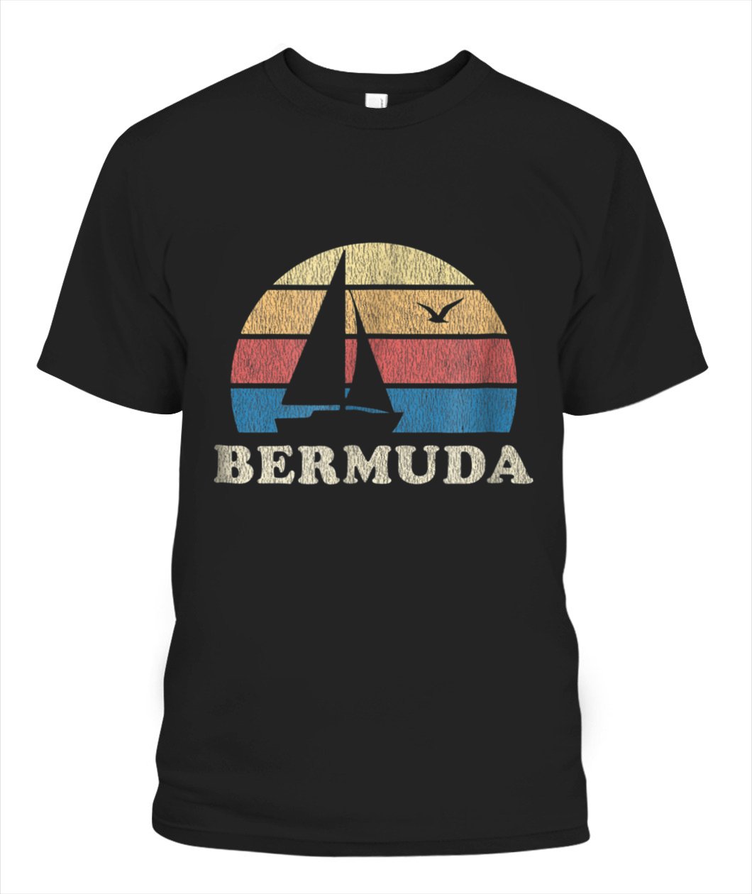 Bermuda Vintage Sailboat 70s Throwback Sunset Customize Any Ideas, Personalized T-shirt, Hoodie Adult, Kid, Unisex