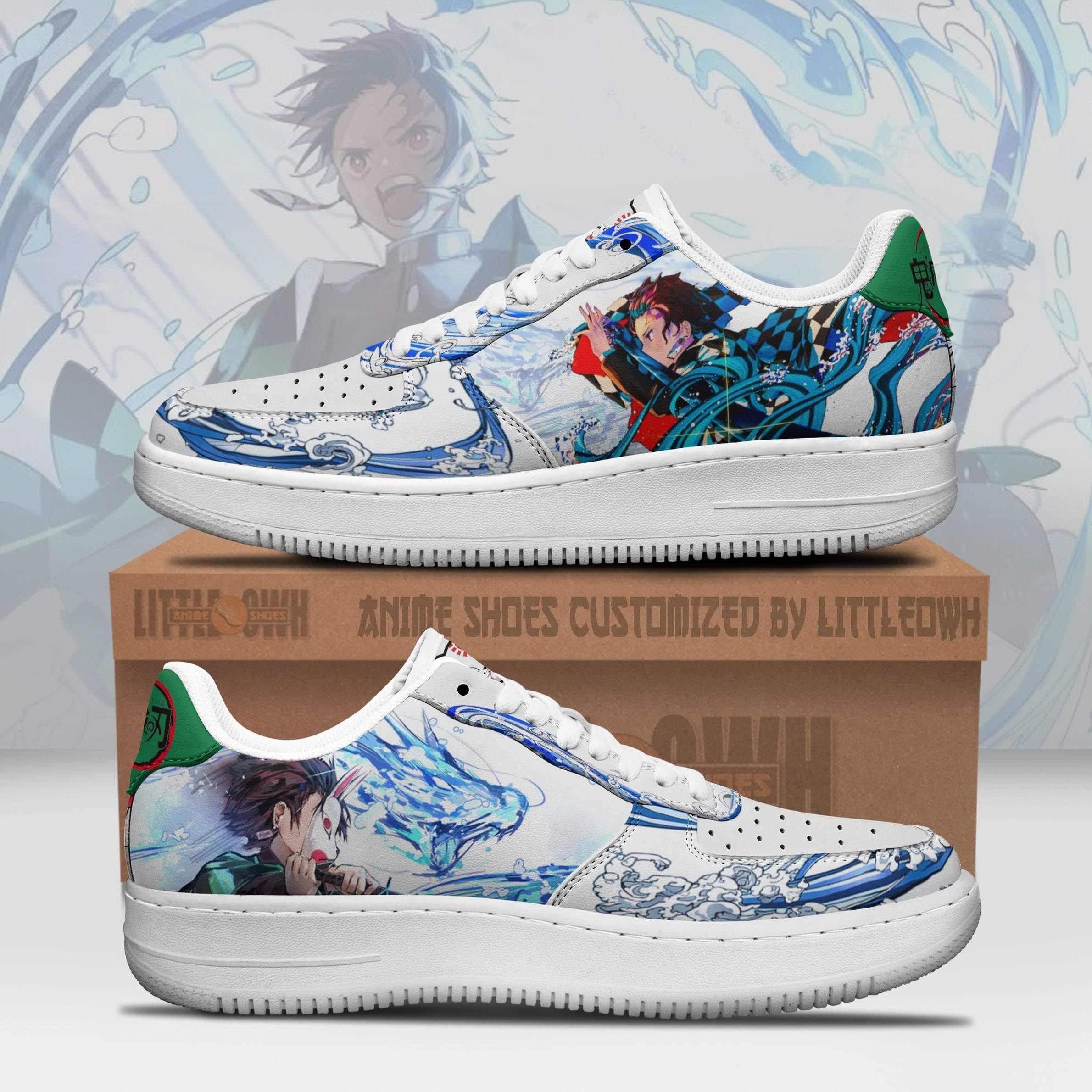 Tanjiro Water Breathing Air Sneakers Custom Demon Slayer Anime Shoes