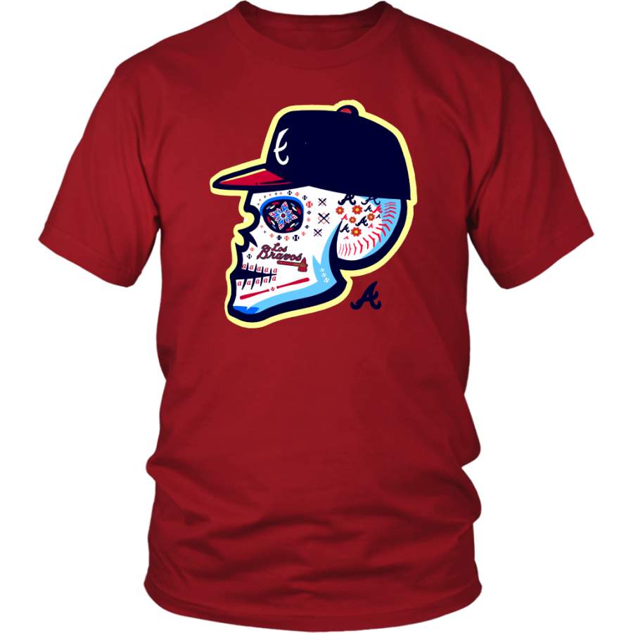 2019 Los Bravos Sugar Skull Shirt Atlanta Braves