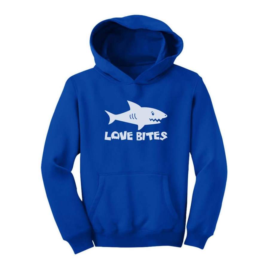 Shark Love Bites Funny Valentine’s Day Gift Youth Hoodie