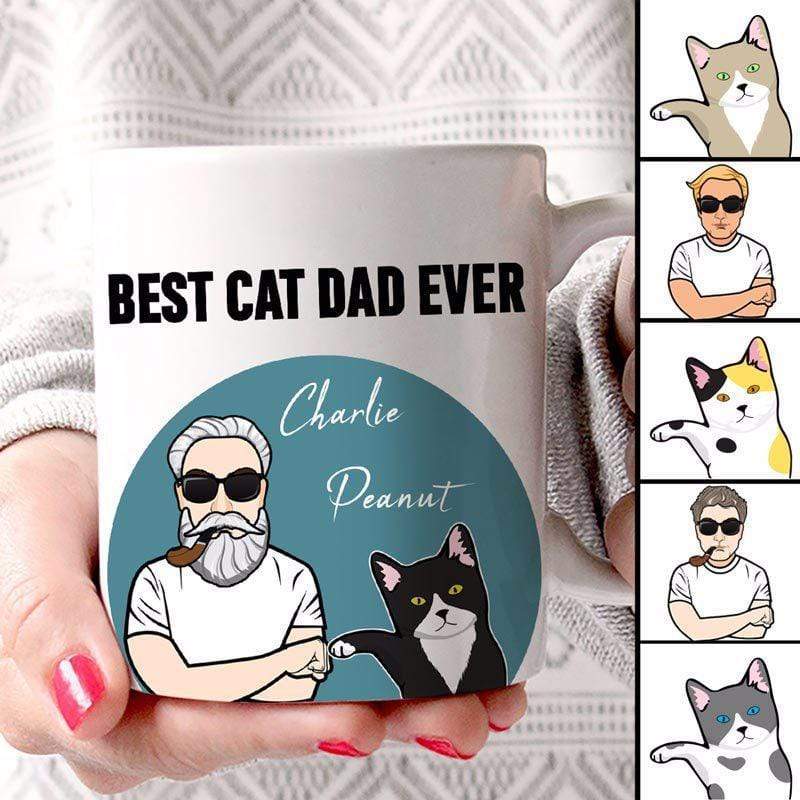 Best Buddies Cat Dad Personalized Aop Mug