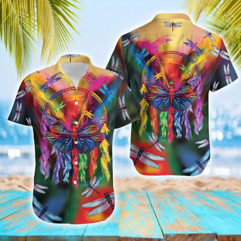 Colorful Dragonfly Hawaii Aloha Shirts Va Ha103211