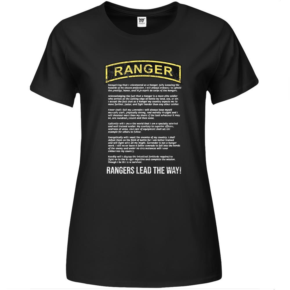 The Ranger Creed Vintage Army Ranger Rltw Military Premium Womens Tshirts