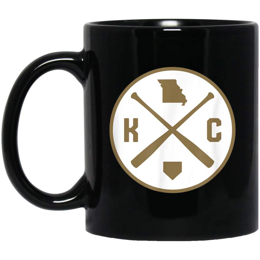 Classic Kansas City Baseball Bat KC Patch Mug