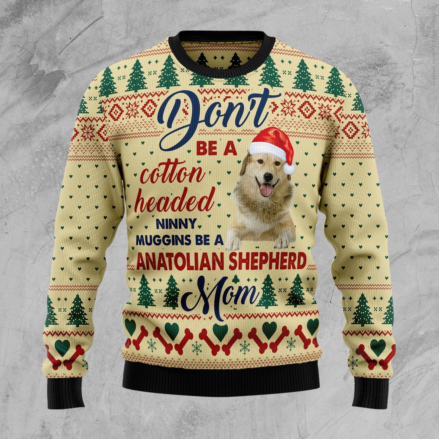 Anatolian Shepherd Mom Sweater, Ugly Christmas Sweater For Dog Lovers