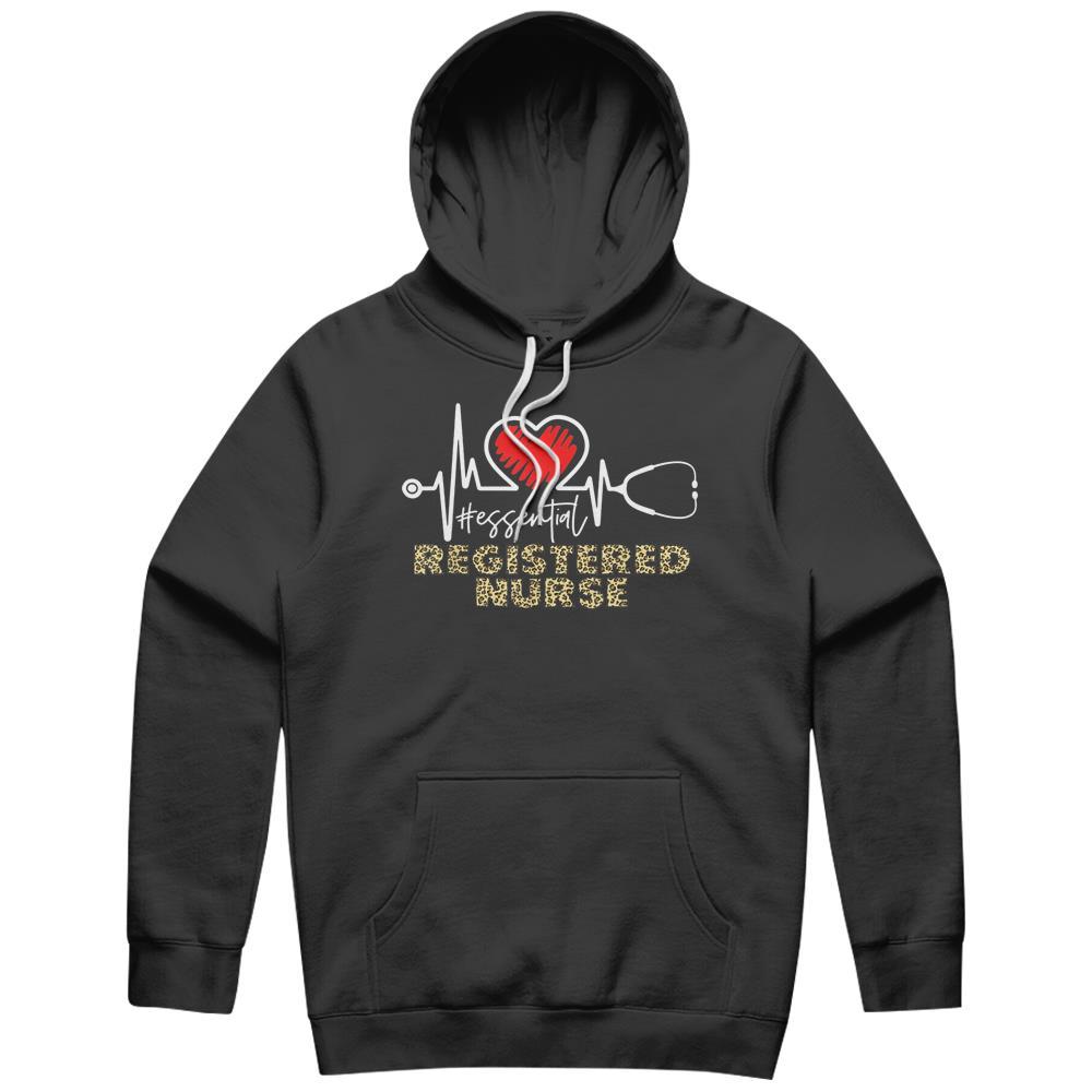 Essential Registered Nurse Essential Worker Nursing Leopard Hoodie