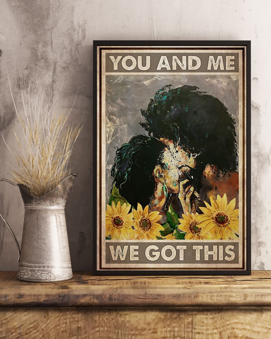 Black Couple You And Me We Got This Canvas Poster Wall Art, Poster Print, Canvas Print Wall Decor